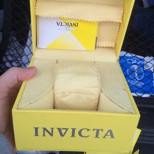 Invicta Yellow Jewelry Box with Cushion and Card